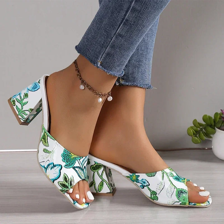 High Heel Slide Sandals Slingback Pump