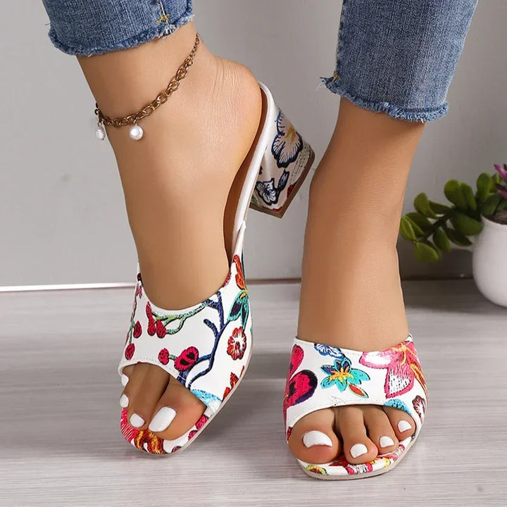 High Heel Slide Sandals Slingback Pump