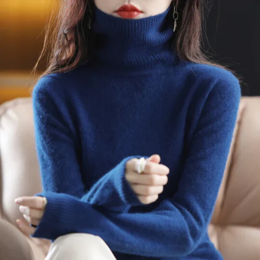 Women's High Neck Cashmere Sweater