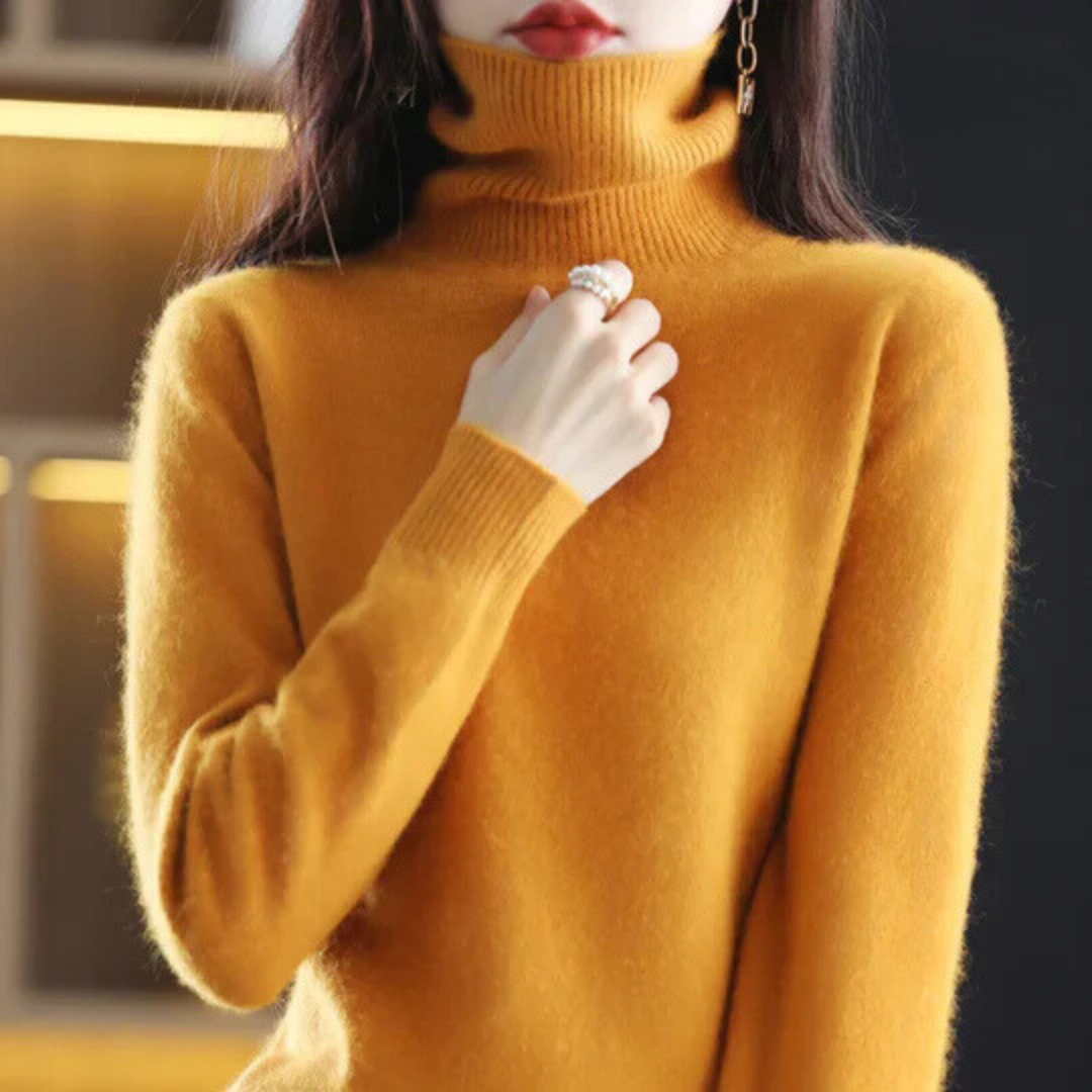 Women's High Neck Cashmere Sweater