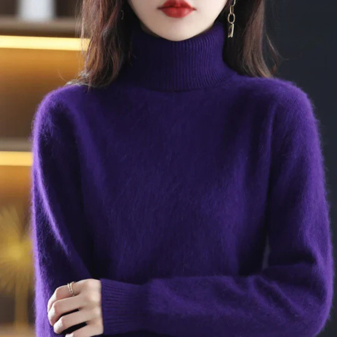 Women's High Neck Cashmere Sweater