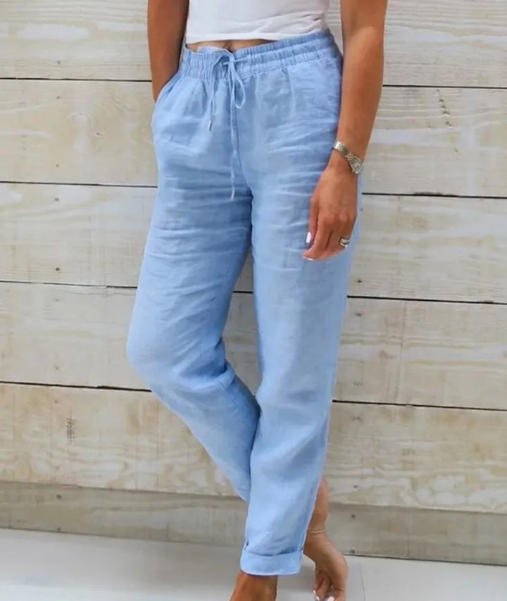 Women's Linen High Waist Summer Pants