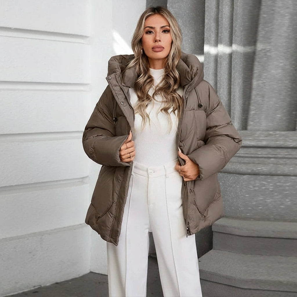 Hooded Down Puffer Winter Coat