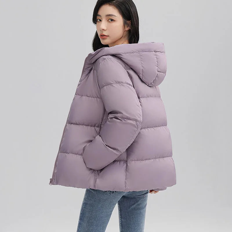 Hooded Down Winter Overcoat