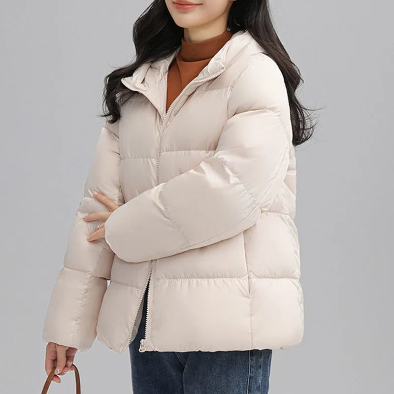 Hooded Down Winter Overcoat