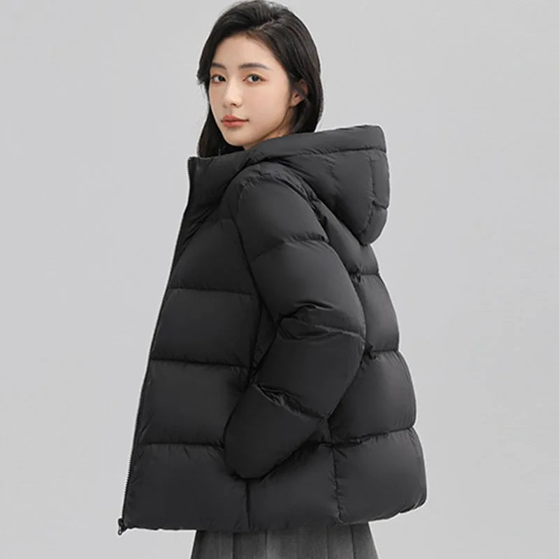Hooded Down Winter Overcoat