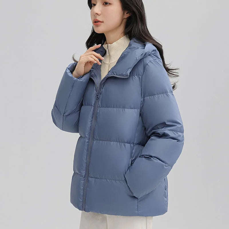 Hooded Down Winter Overcoat