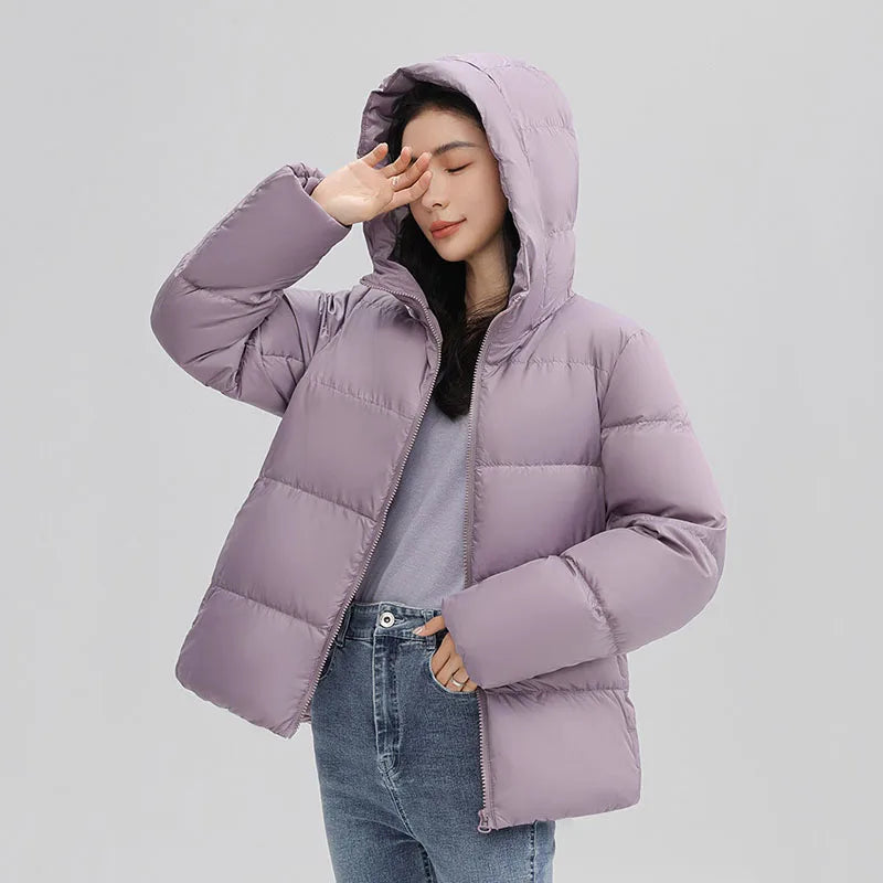 Hooded Down Winter Overcoat