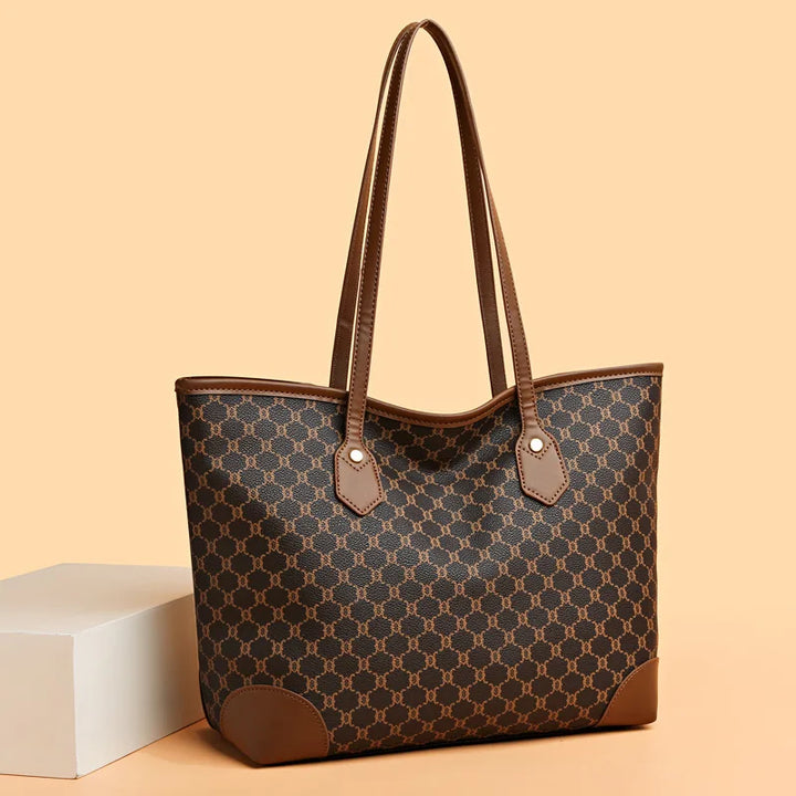 Large Retro Shoulder Tote Bag