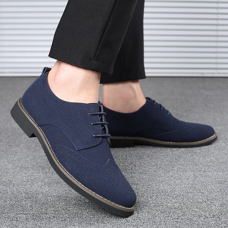 Leather Brogue Oxford Shoes