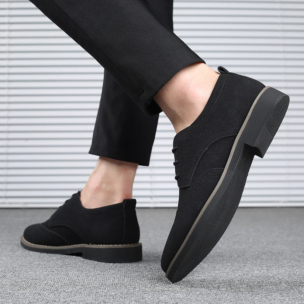 Leather Brogue Oxford Shoes