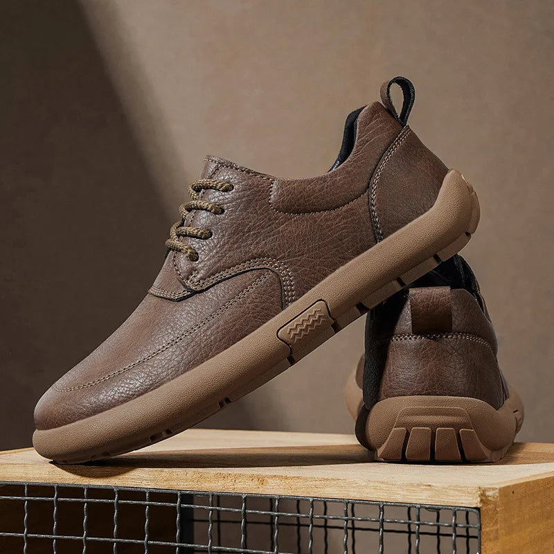 Leather Walking Sneakers