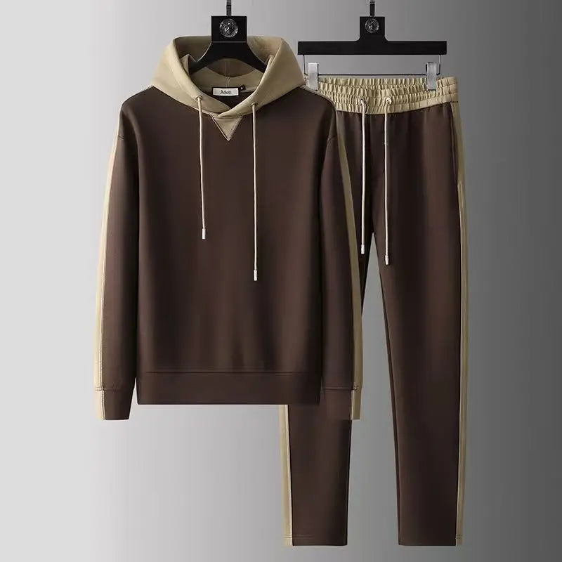 Light Casual Tracksuit Hooded Two-Piece Set