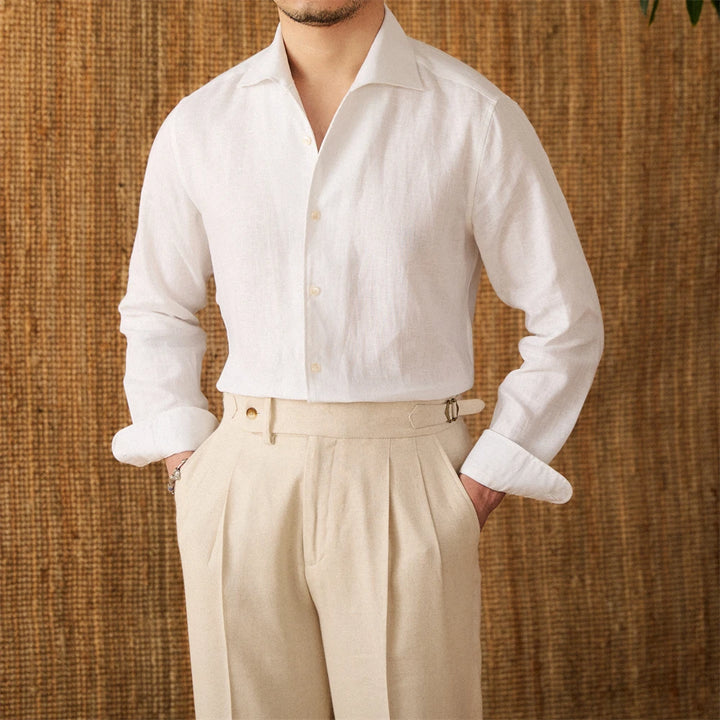 Lightweight Linen Button-Up Shirt