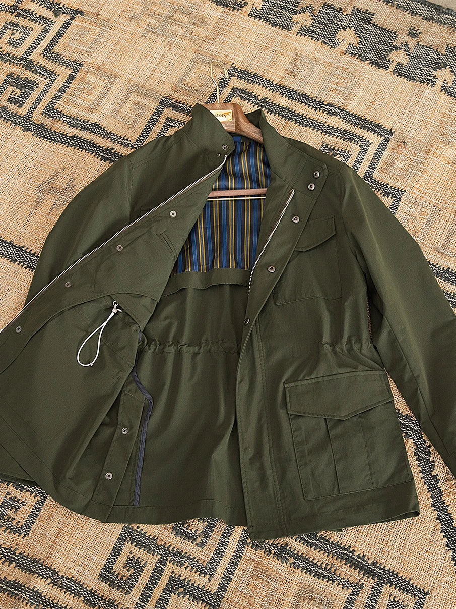 Lightweight Stand Collar Utility Jacket