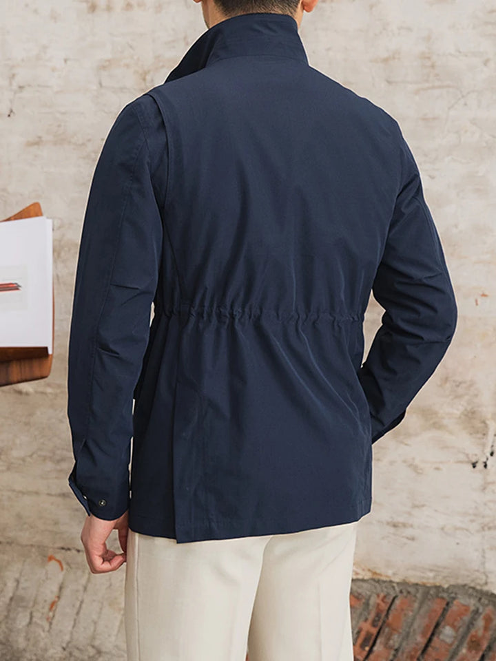Lightweight Stand Collar Utility Jacket