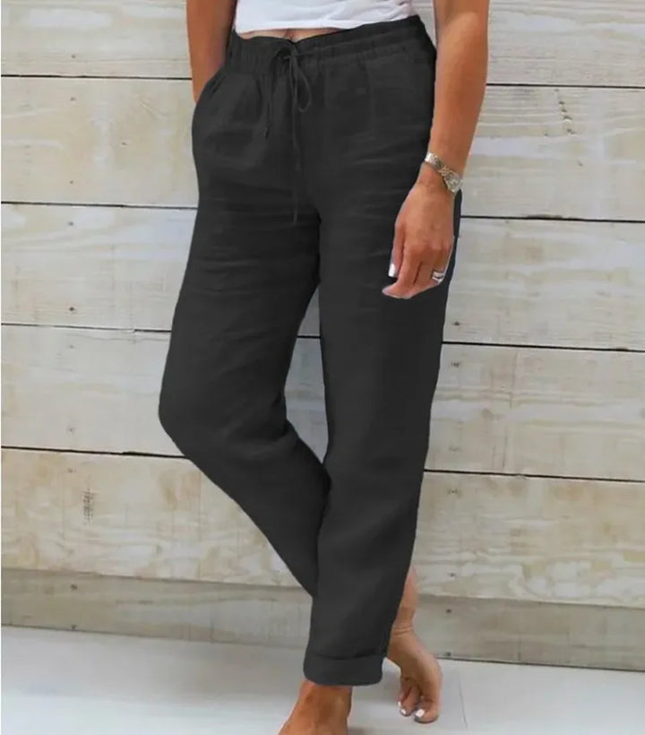 Women's Linen High Waist Summer Pants