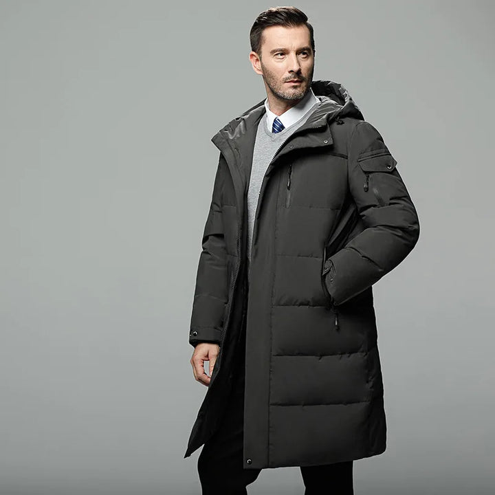 Long Hooded Down Parka Winter Coat