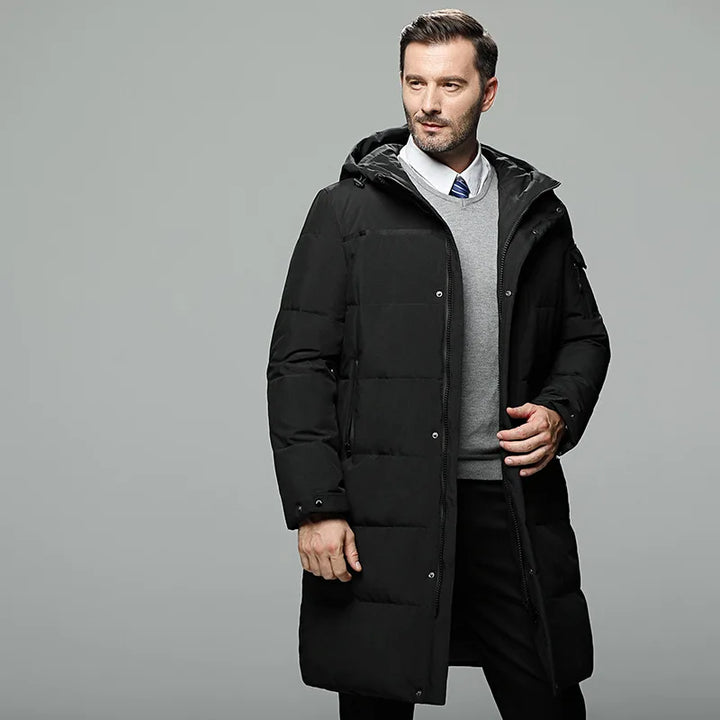 Long Hooded Down Parka Winter Coat