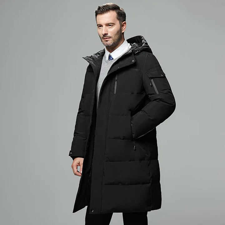 Long Hooded Down Parka Winter Coat