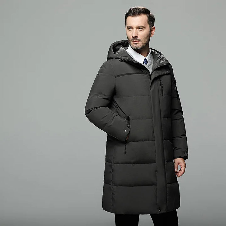 Long Hooded Down Parka Winter Coat