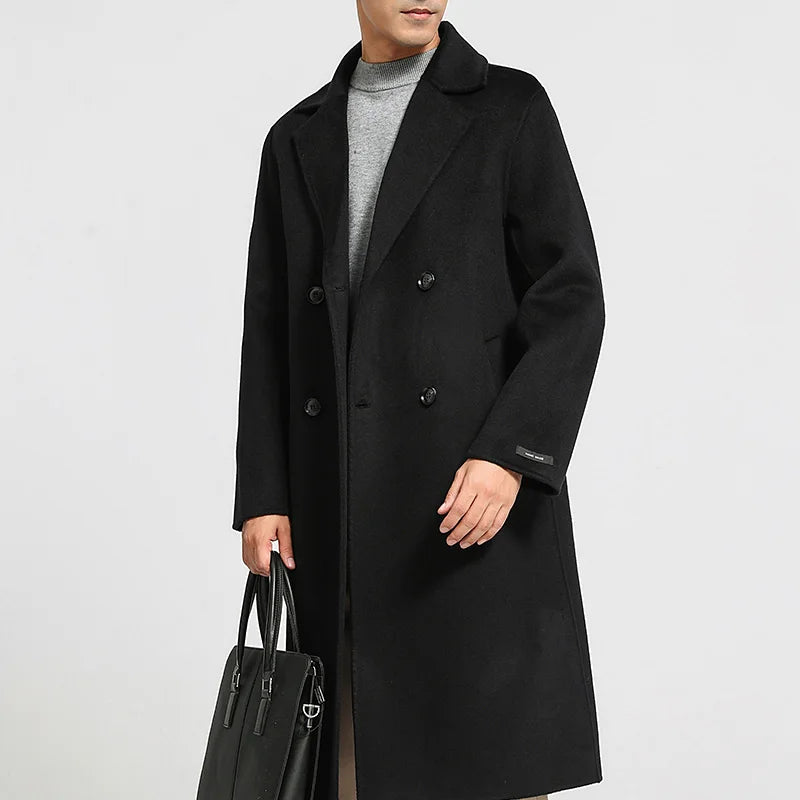 Long Wool Blend Overcoat
