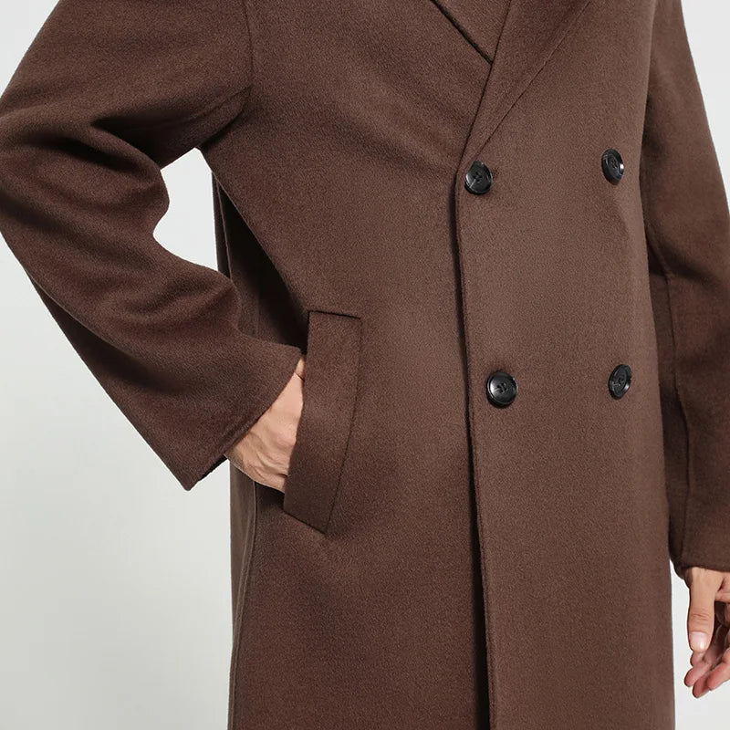 Long Wool Blend Overcoat