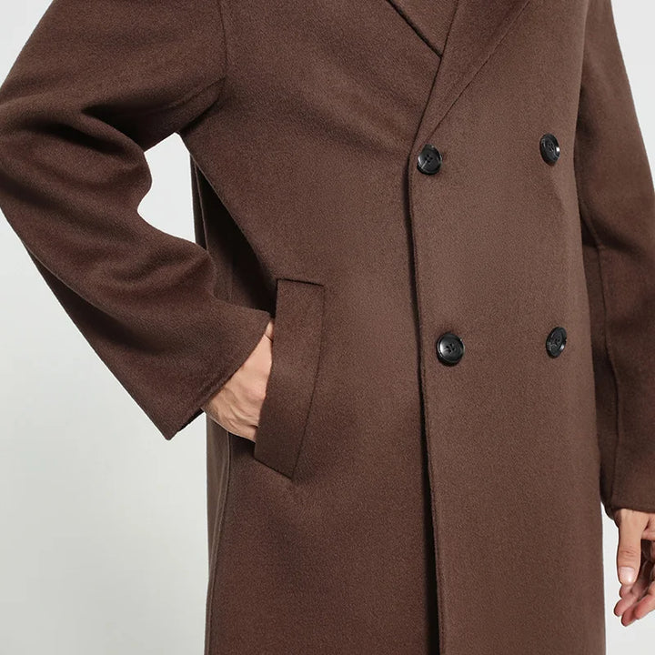 Long Wool Blend Overcoat