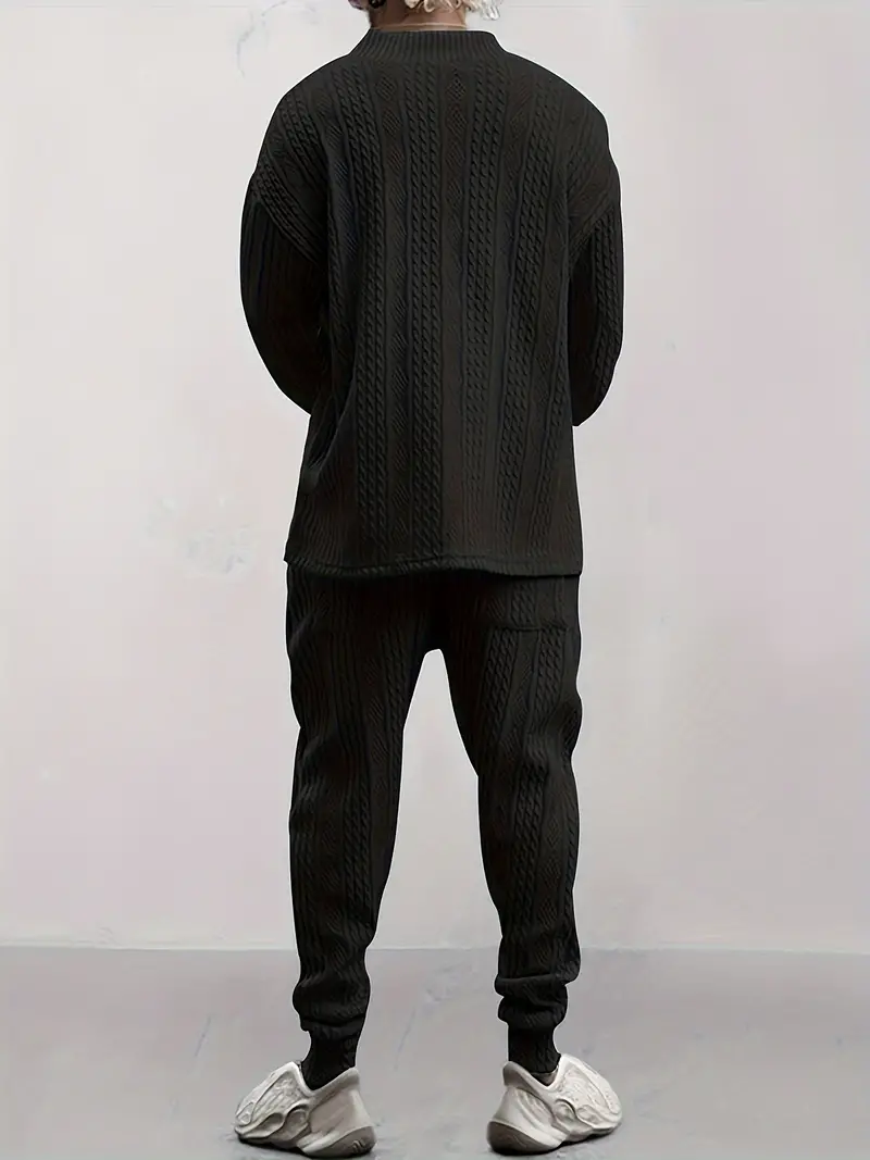 Knitted Textured Lounge 2-Piece Set