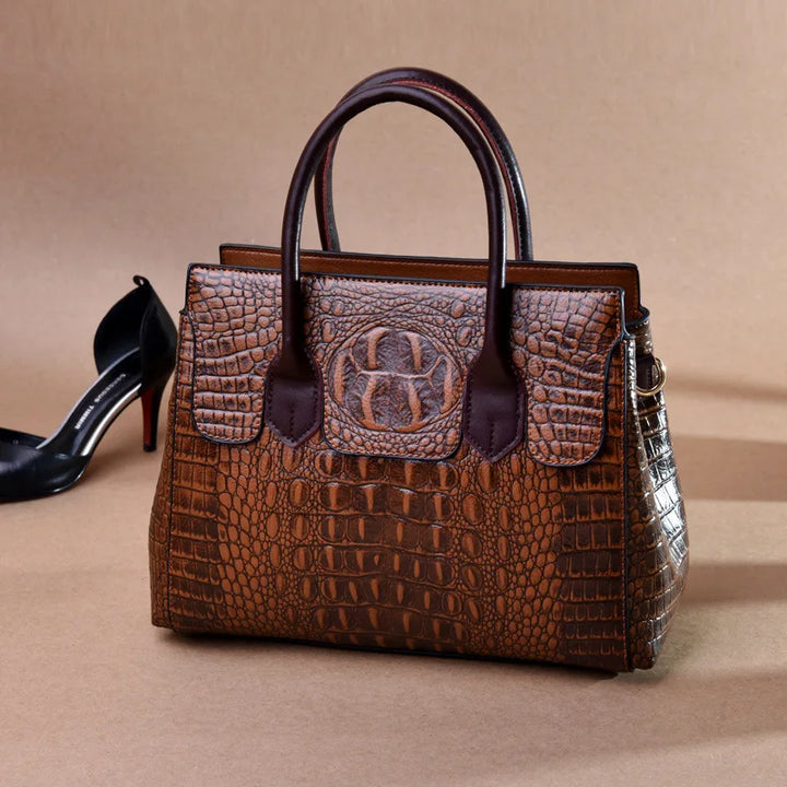 Luxury Crocodile Leather Designer Handbag