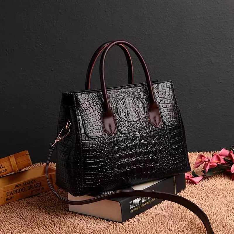 Luxury Crocodile Leather Designer Handbag