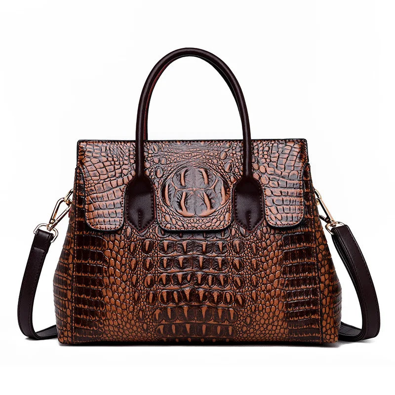 Luxury Crocodile Leather Designer Handbag