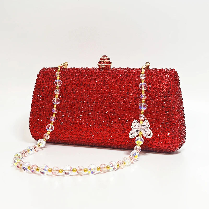 Luxury Crystal Rhinestone Evening Clutch Bag