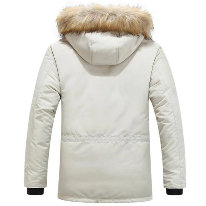 Luxury Hooded Parka Fur Trim Winter Coat