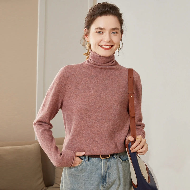 Pure Cashmere Turtleneck Sweater