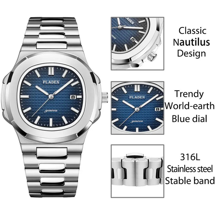 Luxury Stainless Steel Waterproof Quartz Watch