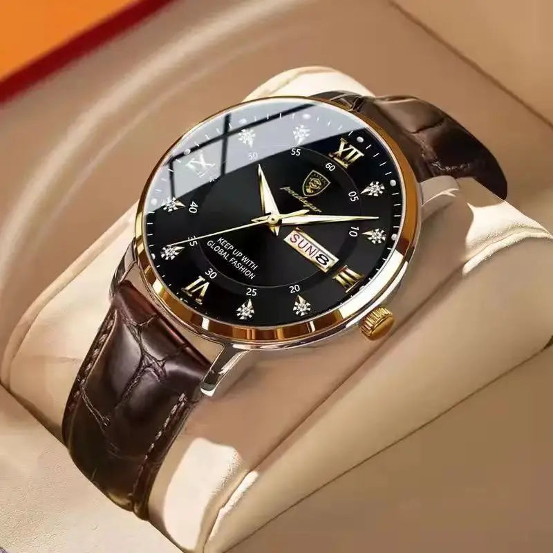 Luxury Waterproof Leather Quartz Watch