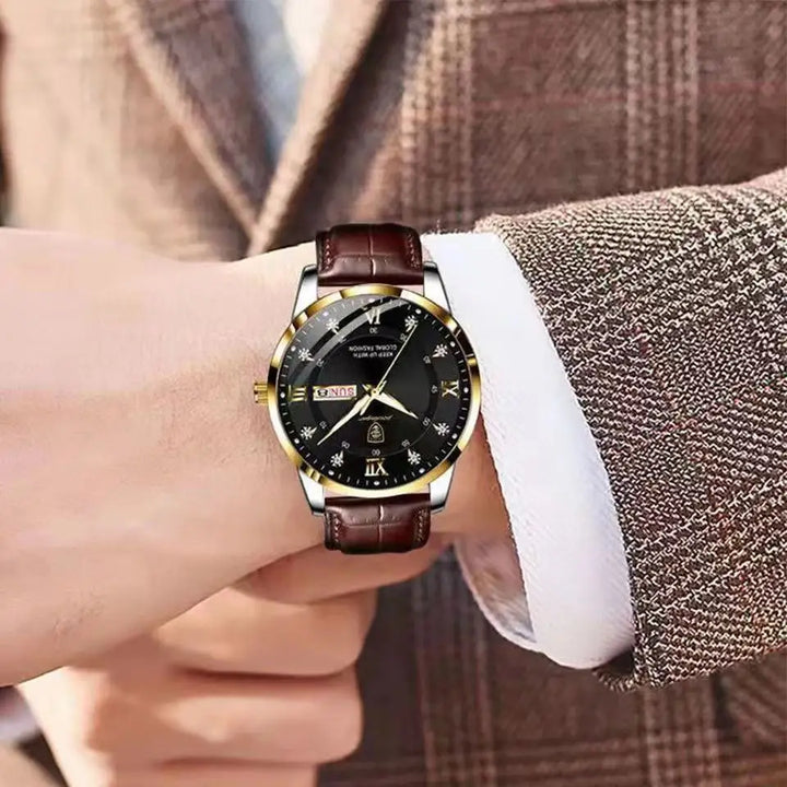 Luxury Waterproof Leather Quartz Watch
