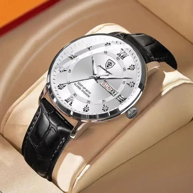 Luxury Waterproof Leather Quartz Watch