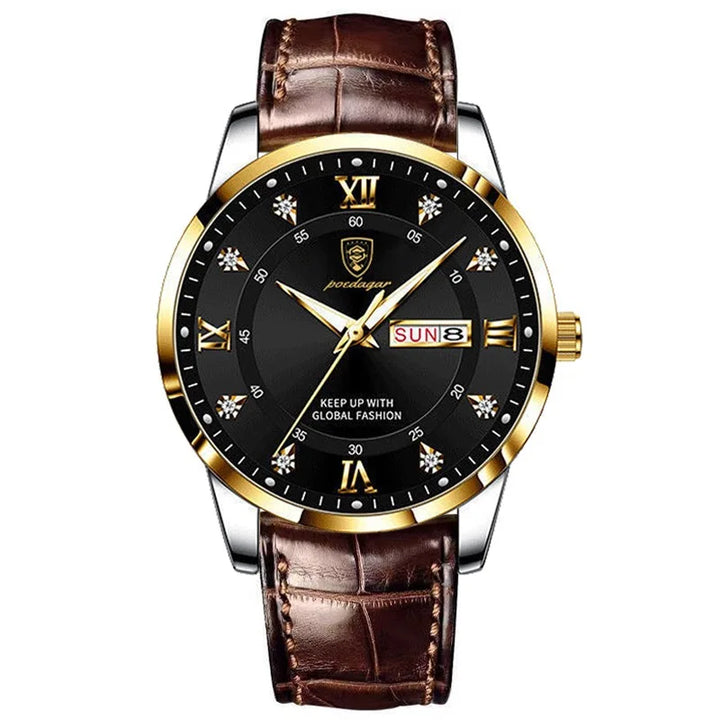 Luxury Waterproof Leather Quartz Watch