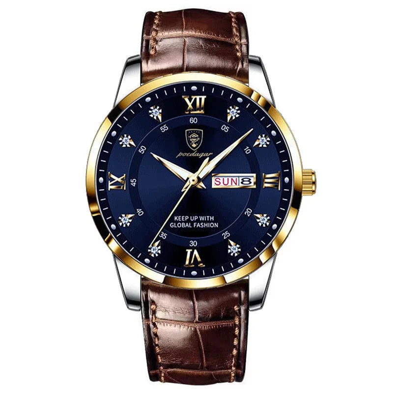 Luxury Waterproof Leather Quartz Watch