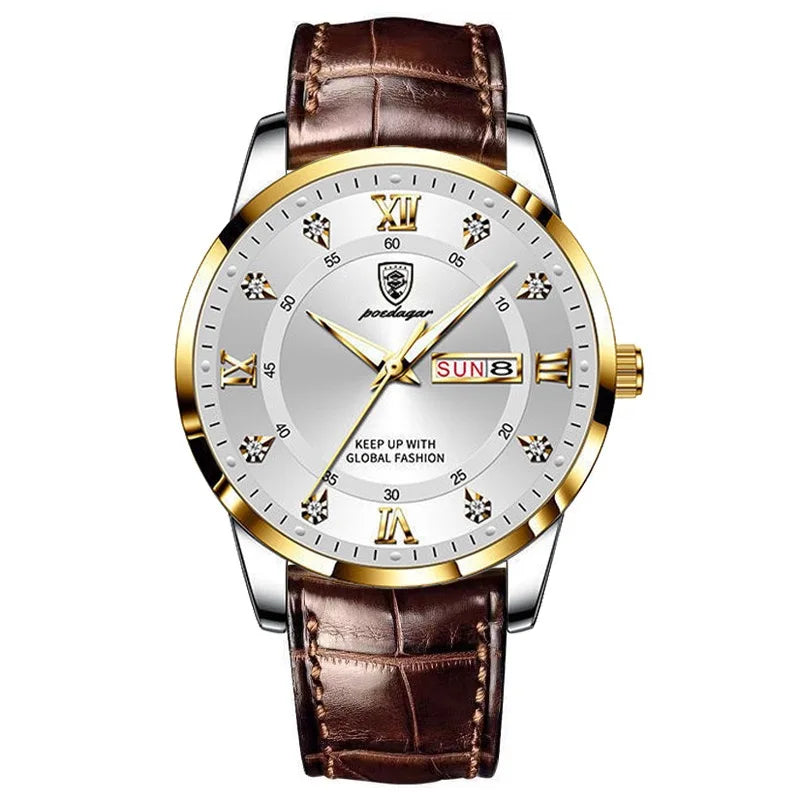 Luxury Waterproof Leather Quartz Watch