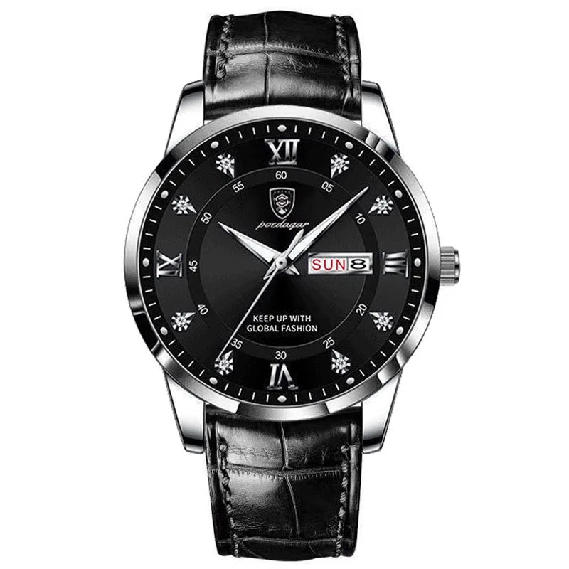 Luxury Waterproof Leather Quartz Watch