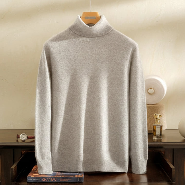 Men's 100% Goat Cashmere Slim-Fit Turtleneck Sweater