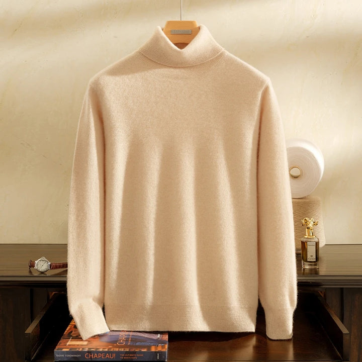 Men's 100% Goat Cashmere Slim-Fit Turtleneck Sweater