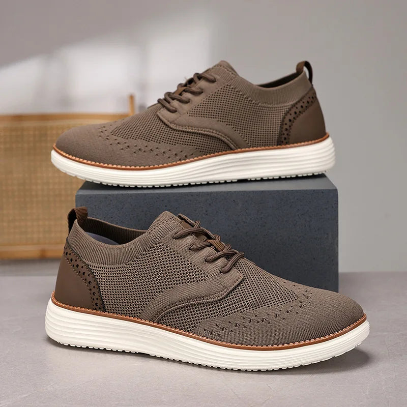  Men's Breathable Knit Casual Shoes