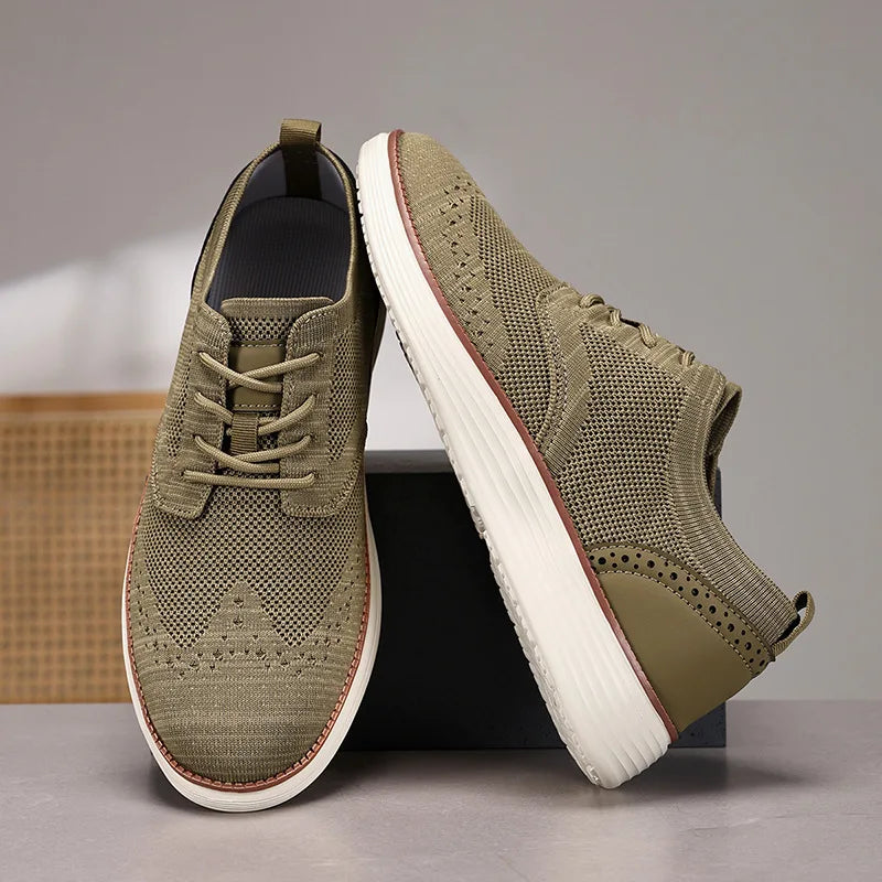 Men's Breathable Knit Casual Shoes