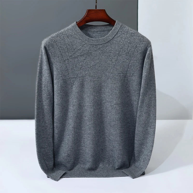  Men's Cashmere Crew Neck Sweater