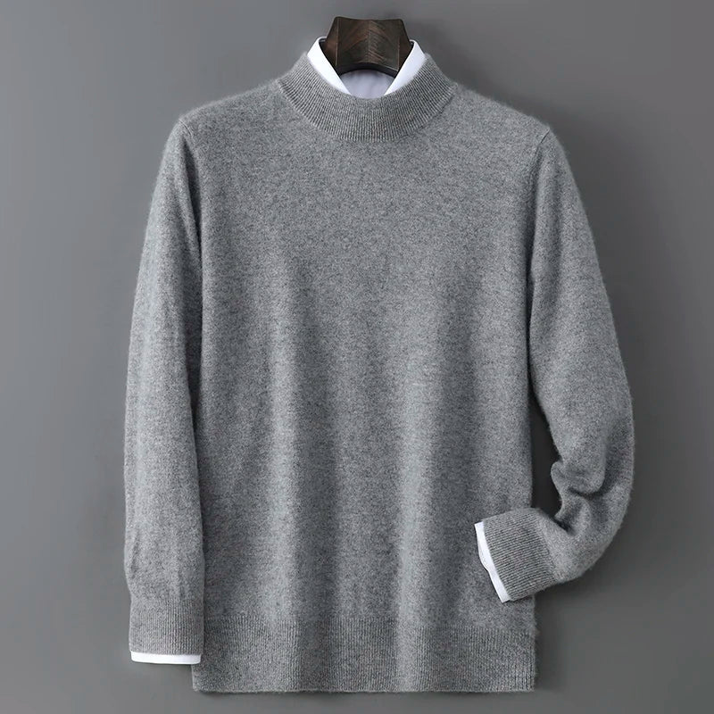 Men's Cashmere Mock Neck Sweater