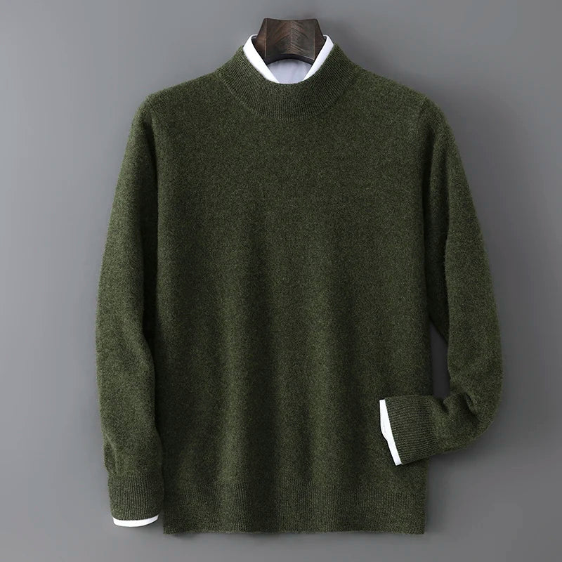 Men's Cashmere Mock Neck Sweater